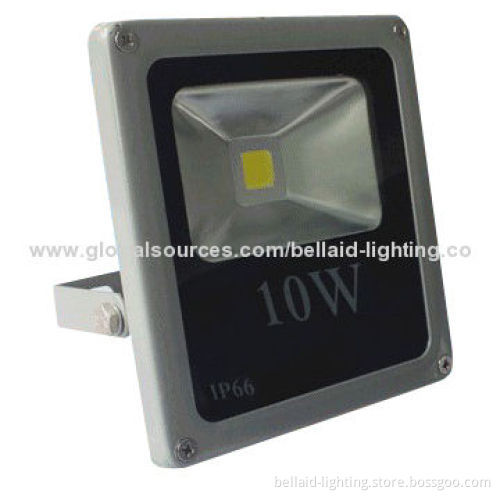 LED Floodlight, 10W, 90-100lm/W, made of die-cast aluminum material